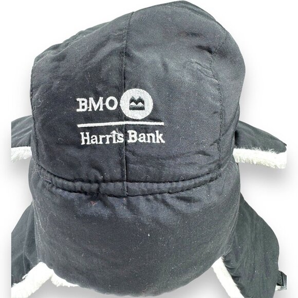 Kick 10 Chicago Bulls Trapper Hat Black Sherpa Lined Furry Ear Flap Winter Cap - Picture 4 of 7